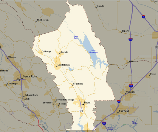 Map of Napa County
