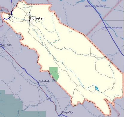 Map of San Benito County